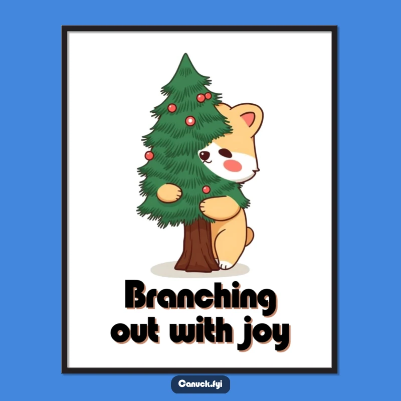 Free Printable Wall Art: Animal Hugging Tree - Whimsical Downloadable Decor Gift