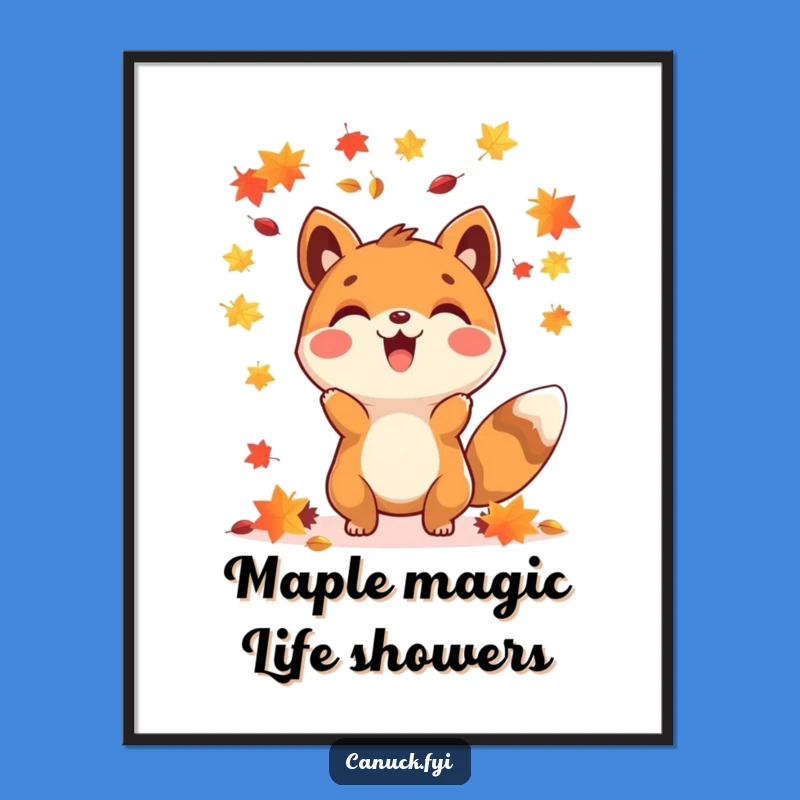 Free Printable Maple Seed Wall Art: Funny Animal Decor Downloadable