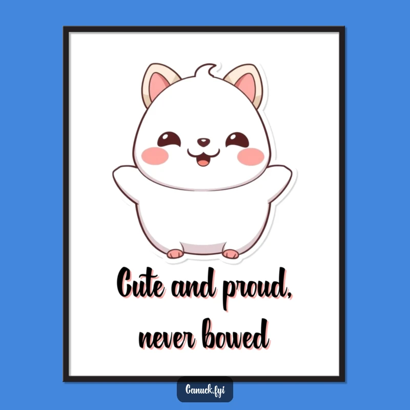 Free Printable Wall Art: Chubby Animal Pride - Funny Downloadable Decor Gift