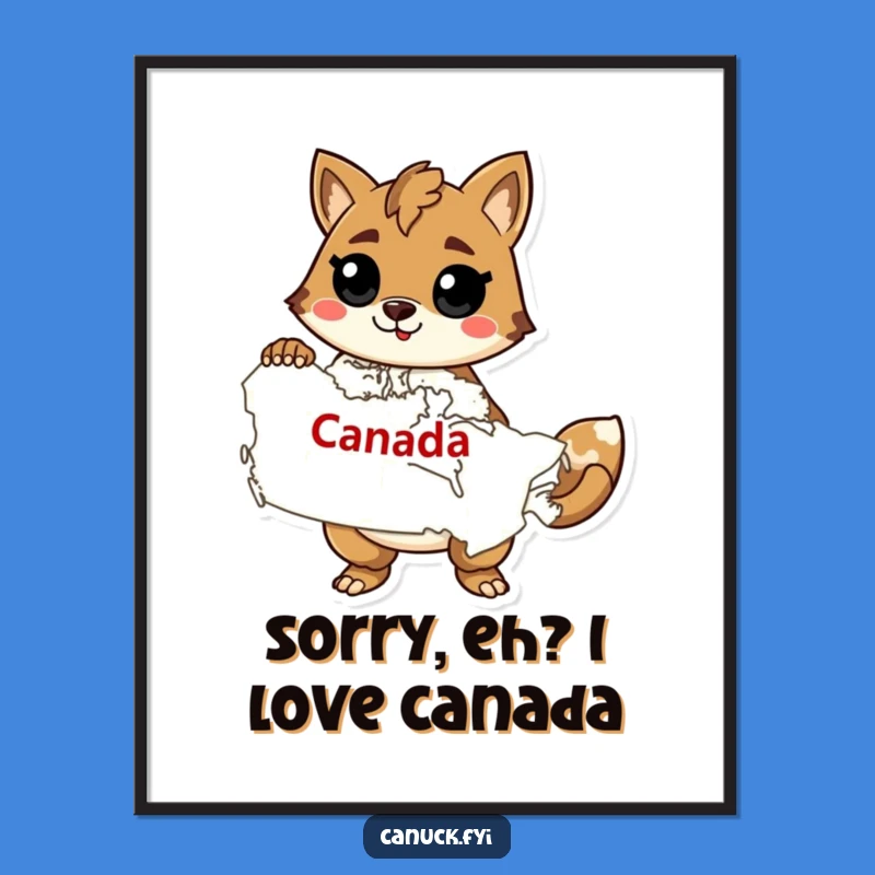 Free Printable Wall Art: Confident Canada Animal for Quirky, Funny Home Decor