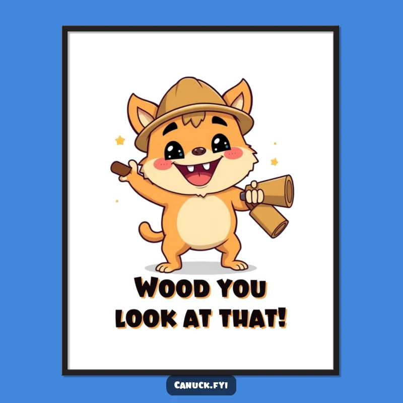 Dynamic Free Printable Wall Art: Lumberjack Chop Creature - Energetic Downloadable Decor!