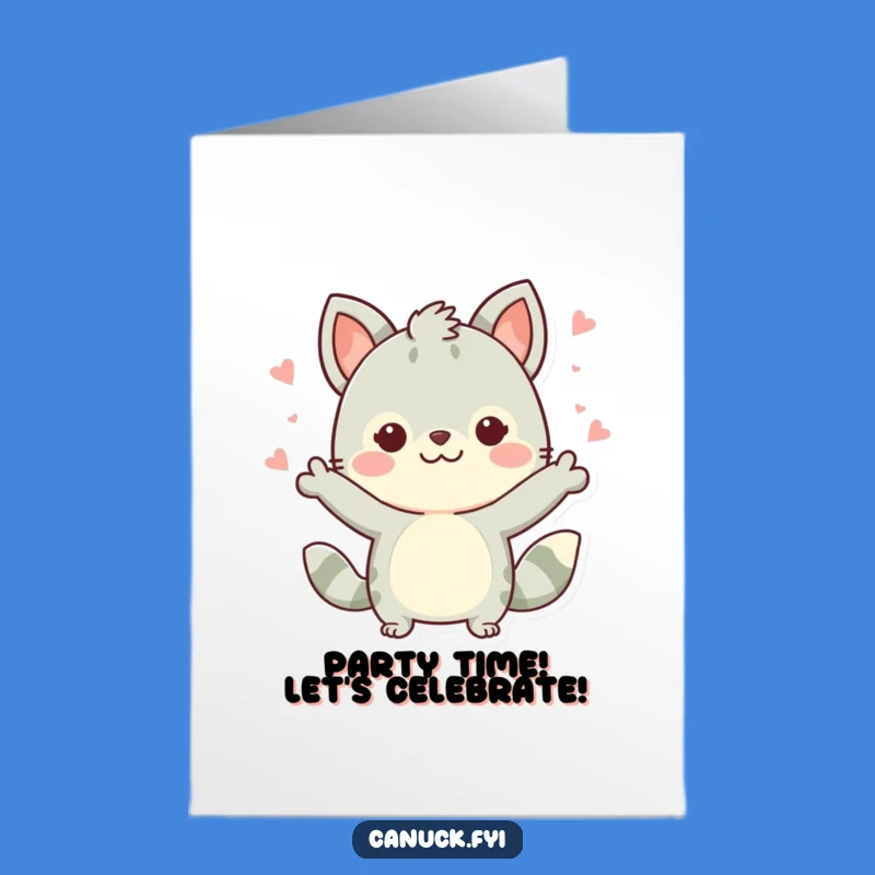 Free Printable Birthday Card: Cute Animal Celebrates - Funny Downloadable Gift