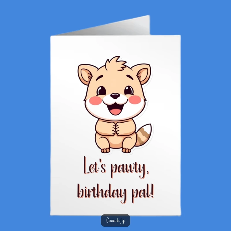 Free Printable Birthday Card: Funny Animal Handshake Humor, Downloadable Greeting