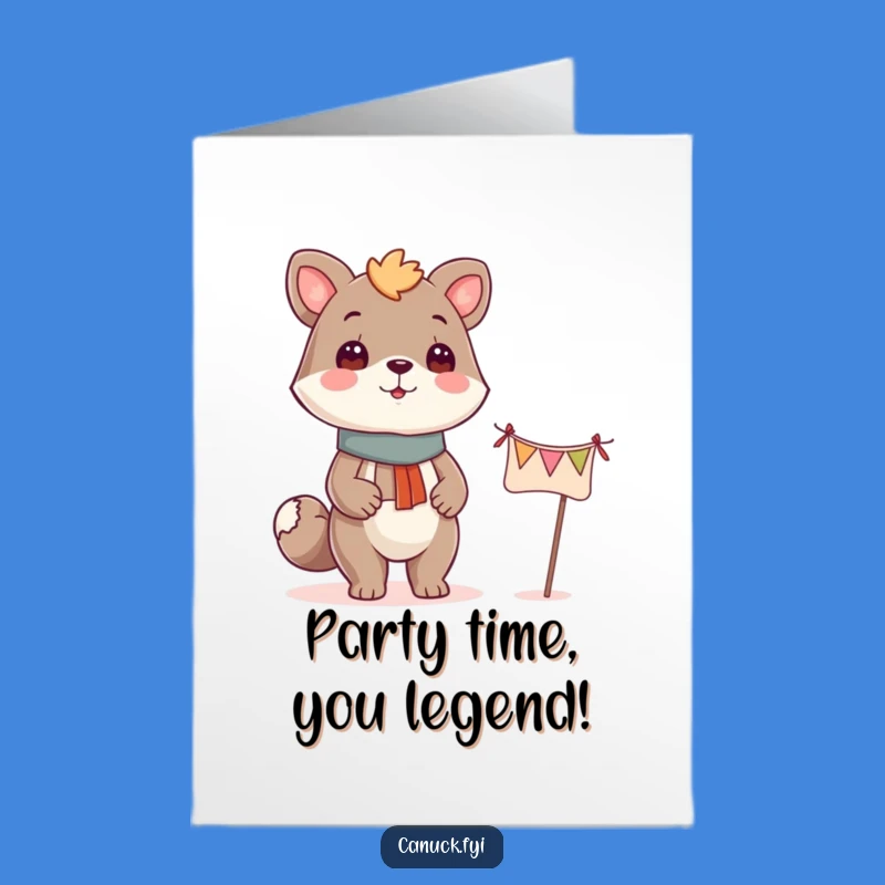 Free Printable Proud Banner Card: Funny Animal Birthday Downloadable Gift