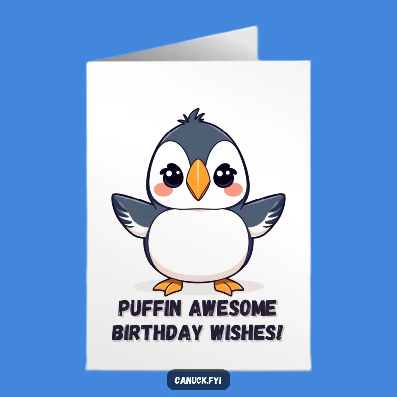 Free Printable Winking Puffin Card - Funny Birthday Downloadable Gift