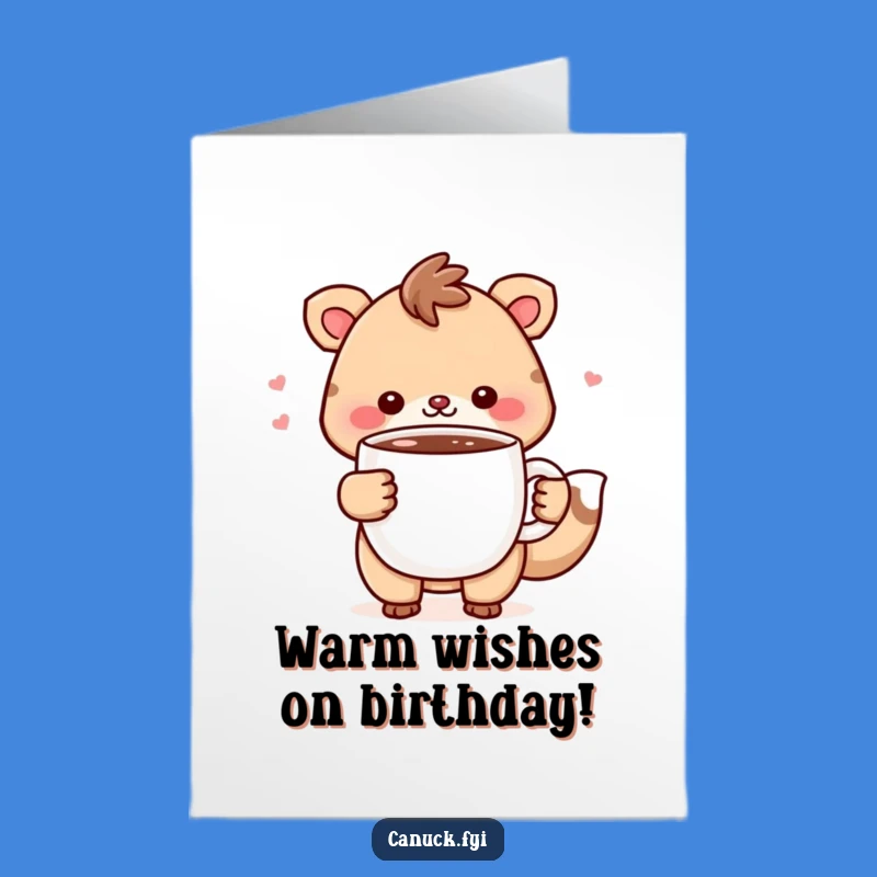 Free Printable Funny Hot Chocolate Birthday Card - Cozy Downloadable DIY Gift