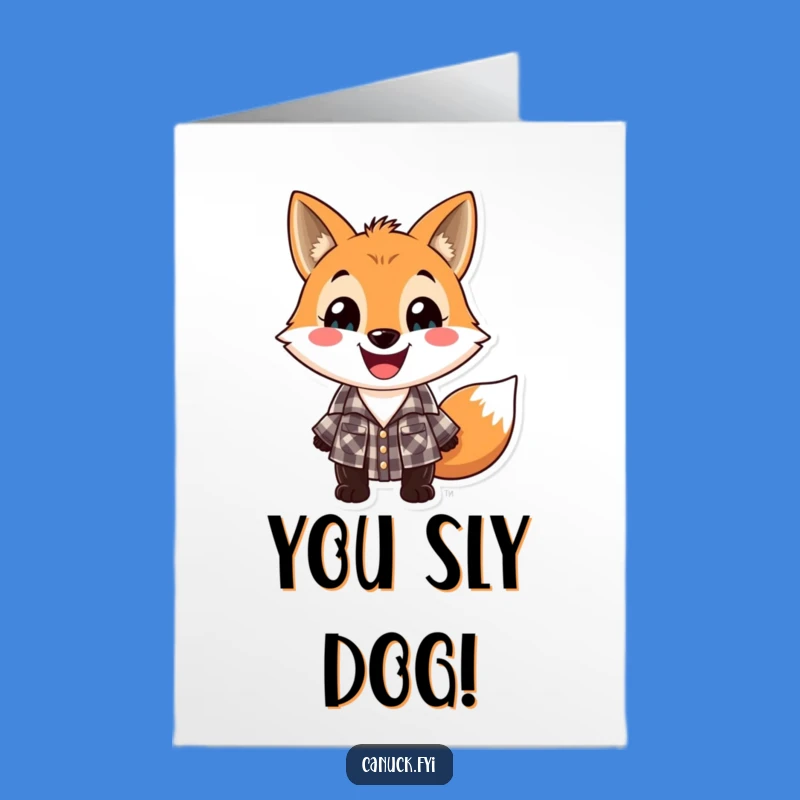 Free Printable Congrats Card: Fox's Lumberjack Achievement - Downloadable Success