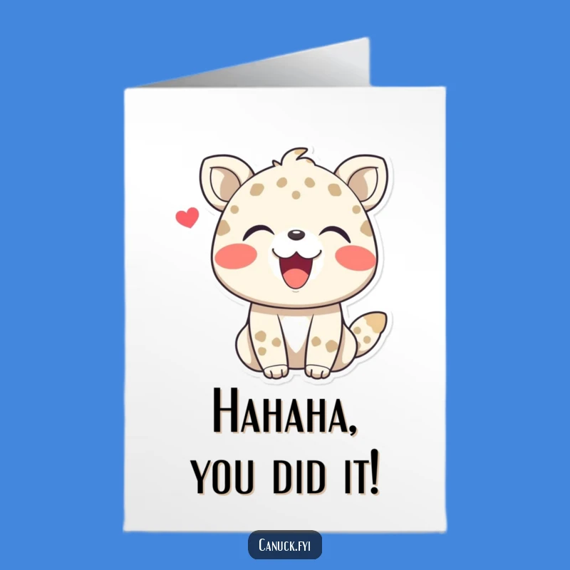 Free Printable Laughing Animal Congrats Card - Funny Downloadable Gift