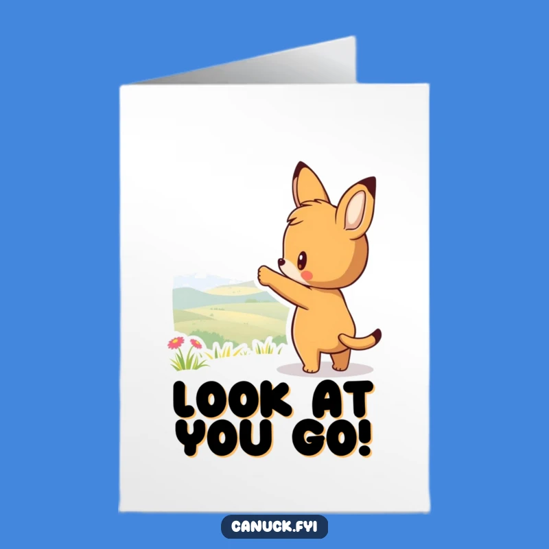 Free Printable Curious Animal Congrats Card - Funny Scenic Downloadable Gift