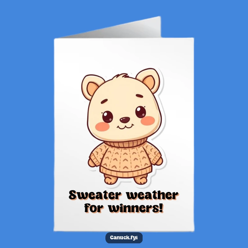 Free Printable Congrats Card: Cozy Animal Sweater - Proud Achievement Gift