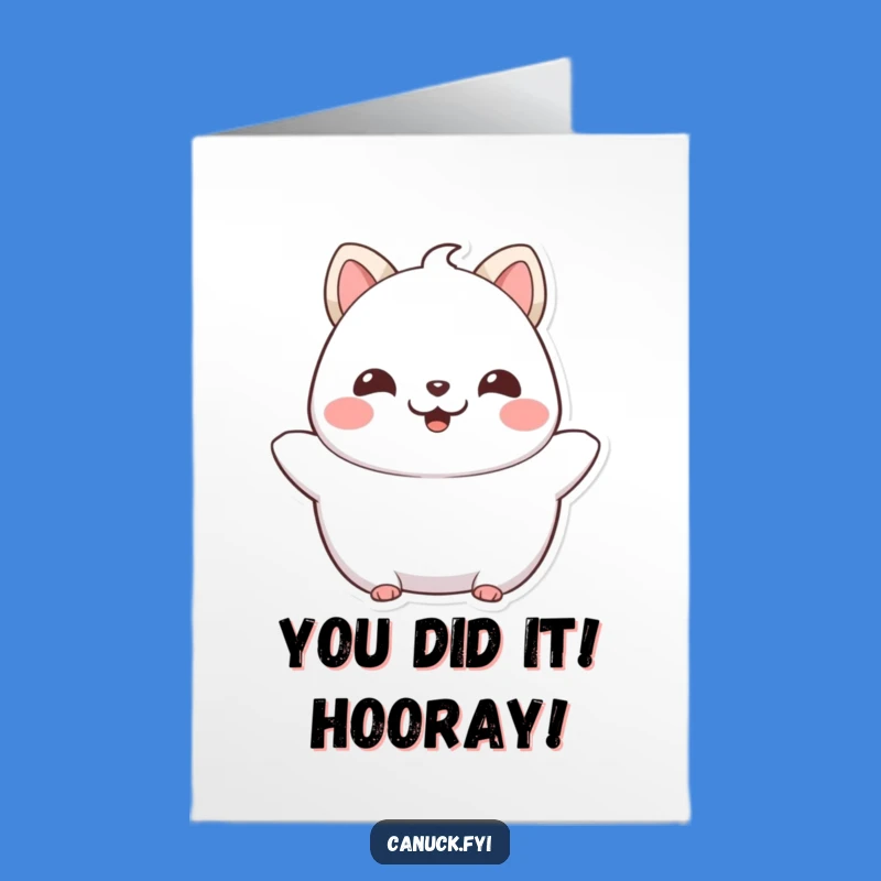 Free Printable Congrats Card: Chubby Animal Pride - Funny Downloadable Gift