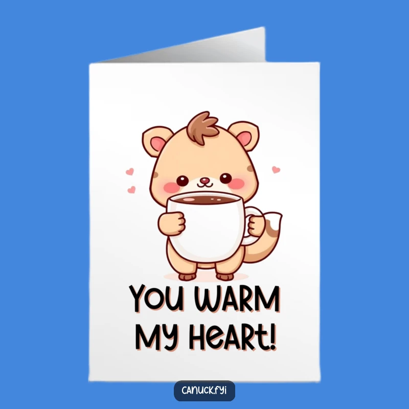 Free Printable Animal Hot Chocolate Card - Cozy Congratulations Downloadable Gift