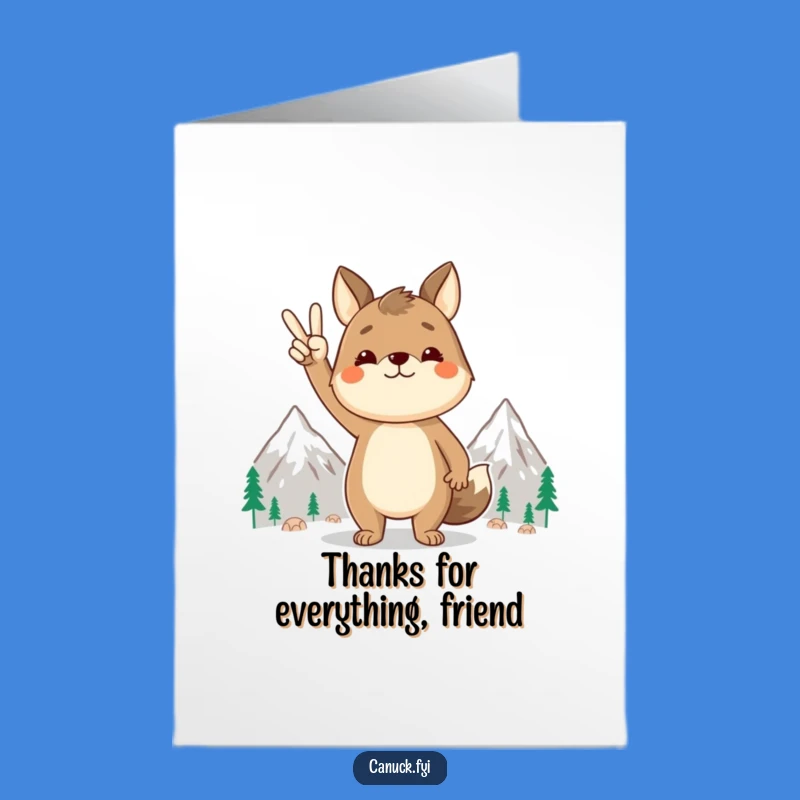 Free Printable Thank You Card: Peace Sign Animal - Express Thanks with Coolness, Downloadable Gift!