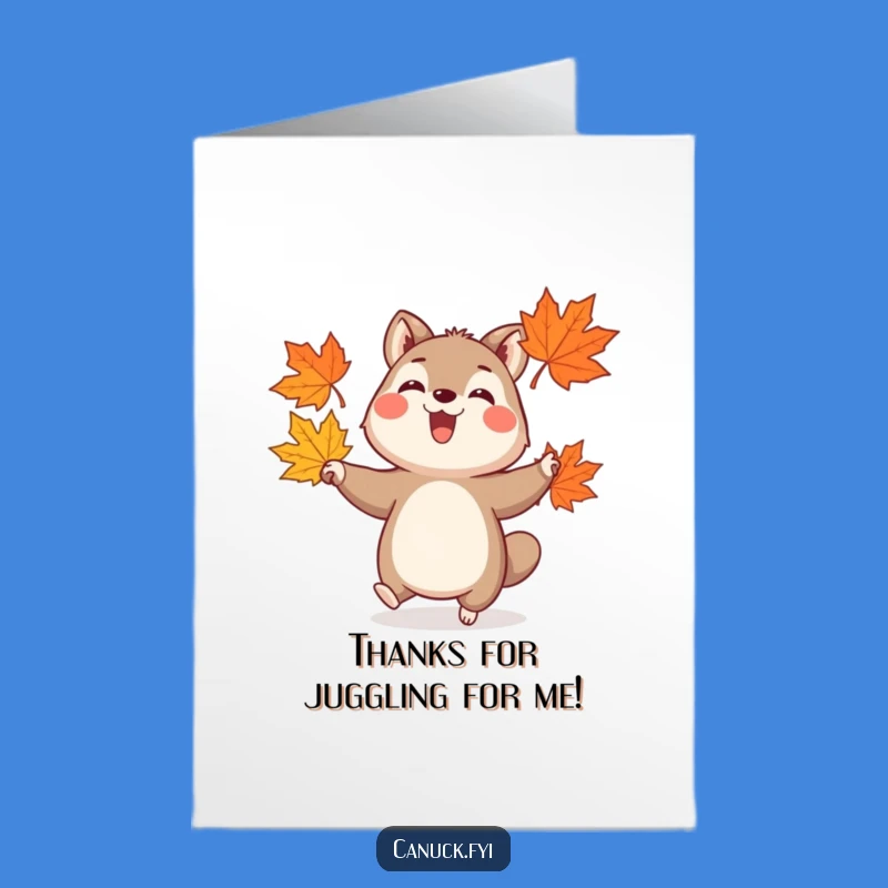 Free Printable Thank You Card: Juggling Thanks, Whimsical DIY Downloadable Gift!