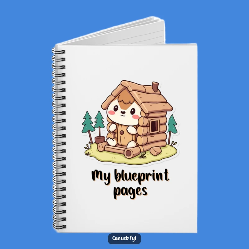 Funny Animal Notebook: Log Cabin Builder Theme, Perfect for Ideas and Jokes