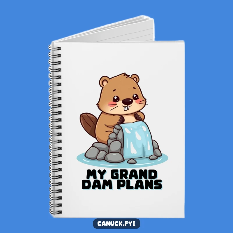 Funny Beaver Dam Builder Notebook - Playful Engineer Journal Gift