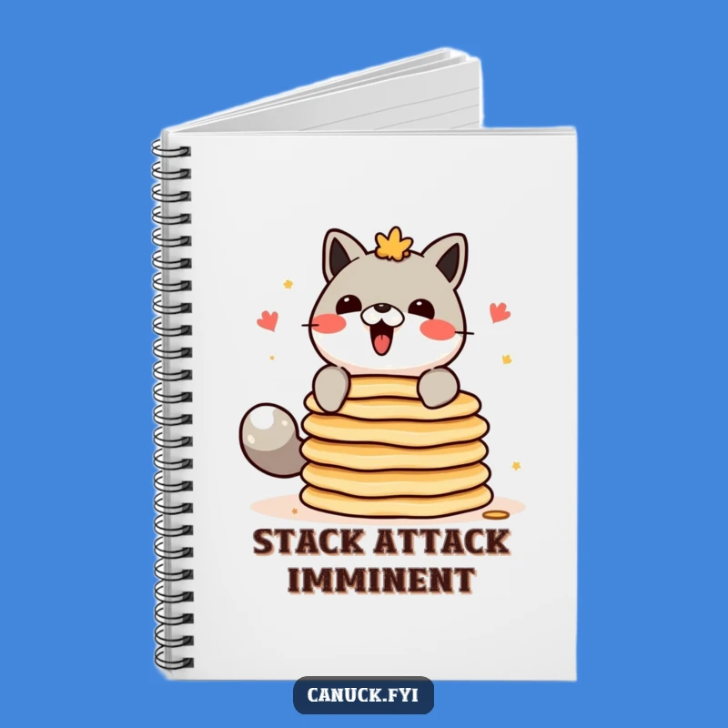 Funny Canadian Animal Pancake Notebook - Journal Your Breakfast Adventures