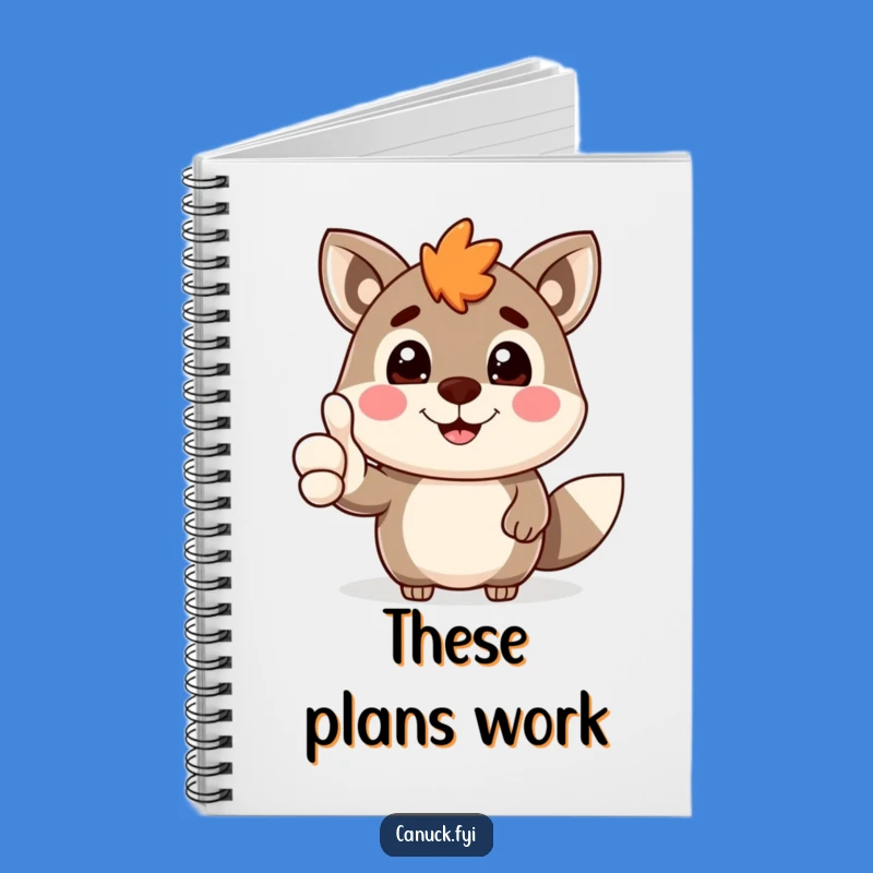 Funny Canadian Animal Thumbs Up Notebook - Cheerful Journal for Positive Ideas