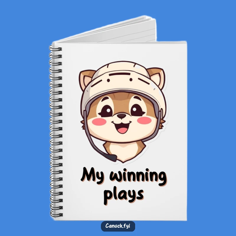 Funny Hockey Notebook: Helmet Smile Journal, Sports Fan Gift