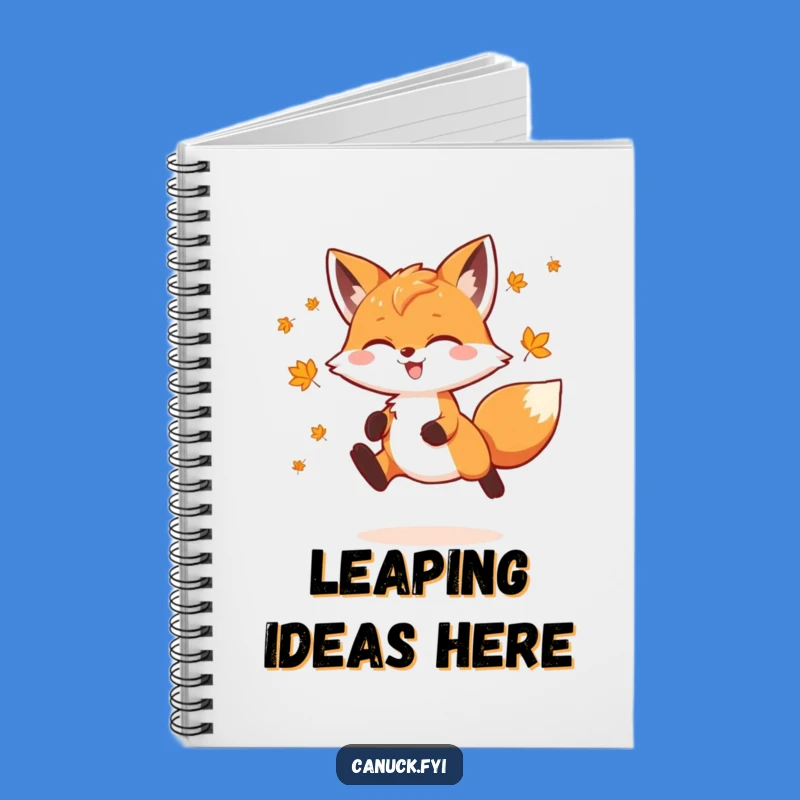 Funny Fox Notebook: Joyful Maple Leaf Journal - Nature Gift