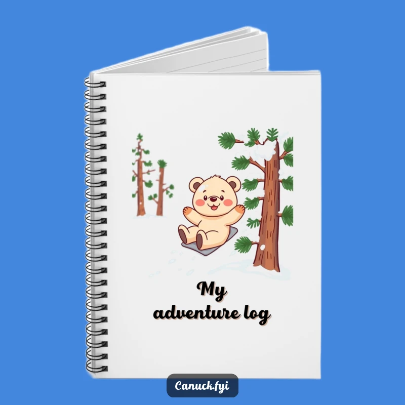 Funny Bear Cub Snow Notebook: Jot Down Winter Adventures