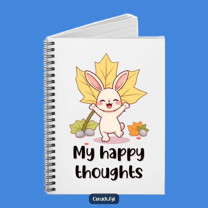 Funny Rabbit Maple Leaf Notebook: Jot Down Your Joyful Moves