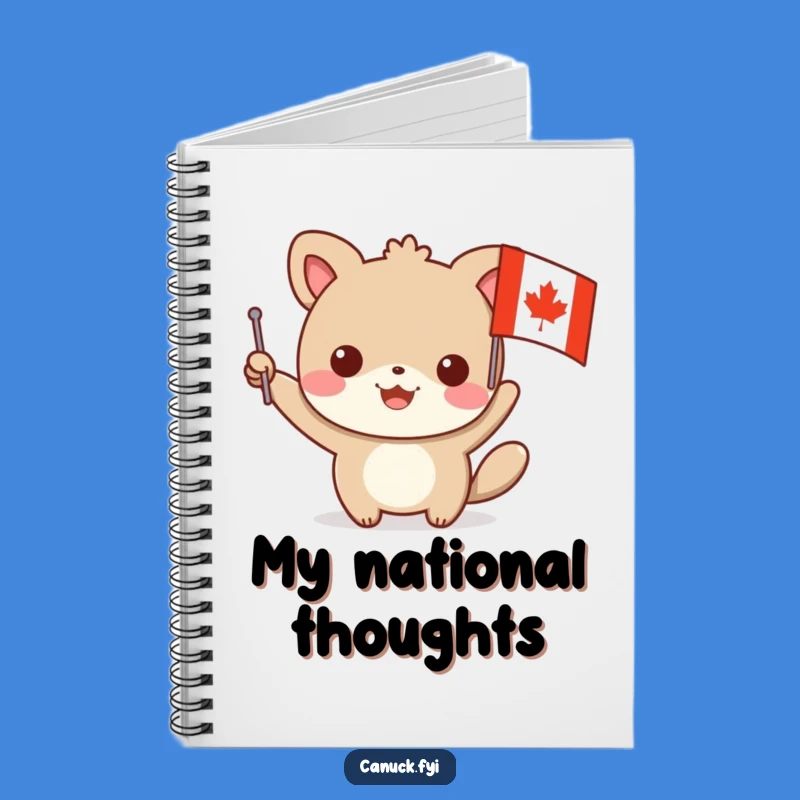 Funny Maple Leaf Flag Animal Notebook - Jot Down Your Canadian Ideas
