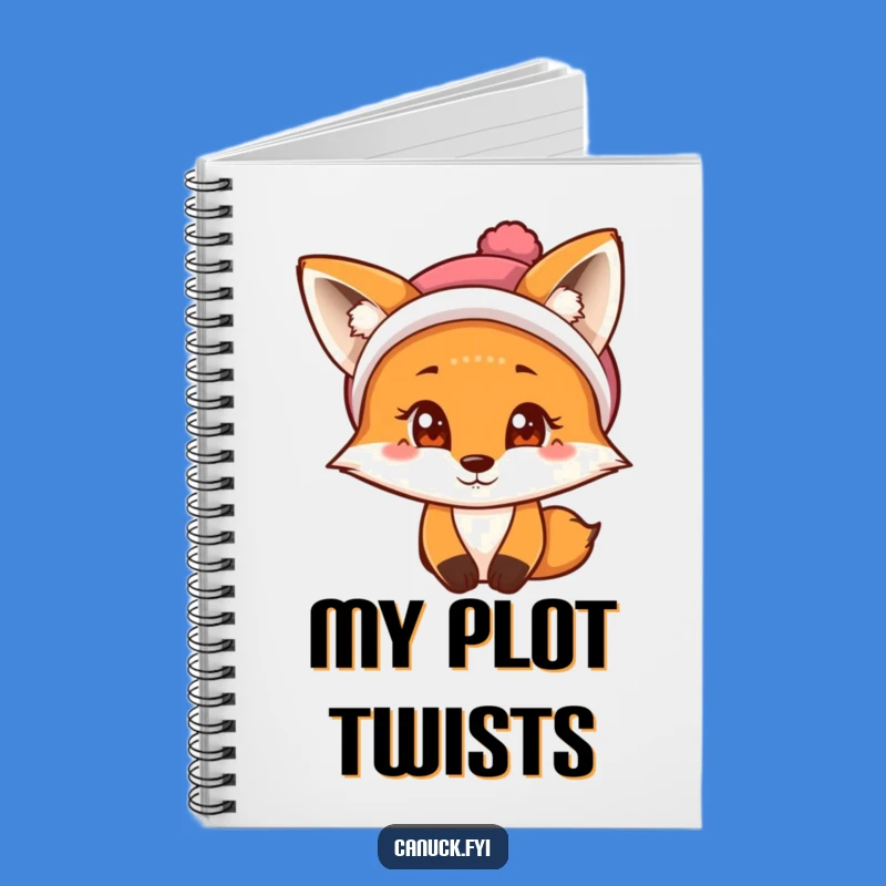 Funny Fox Notebook: Curious Tuque Fox - Winter Journal Gift