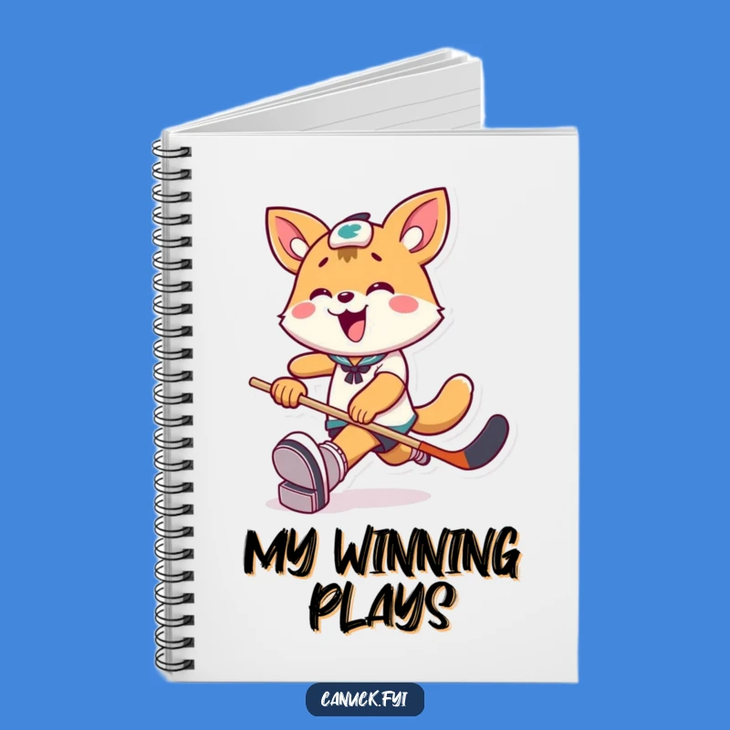 Funny Animal Hockey Notebook: Puck Kicker Theme, Great for Game Plans and Jokes