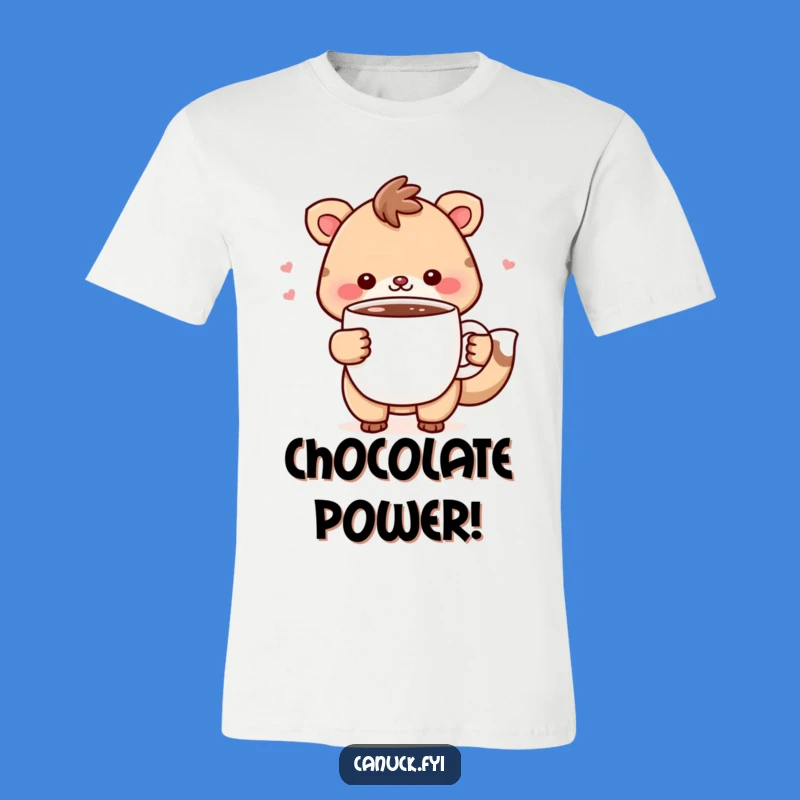 Funny Cheerful Animal Hot Chocolate T-Shirt: Cozy Cocoa Lover Tee Gift
