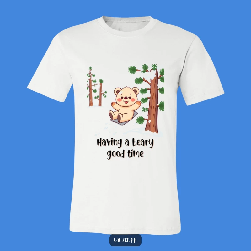 Funny Bear Cub Snow T-Shirt: Embrace Your Inner Playful Cub