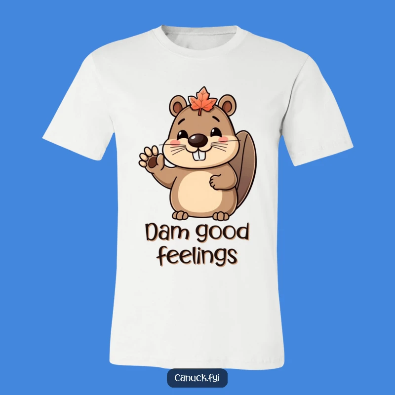 Funny Beaver Maple Leaf T-Shirt: Show Your Canadiana Spirit