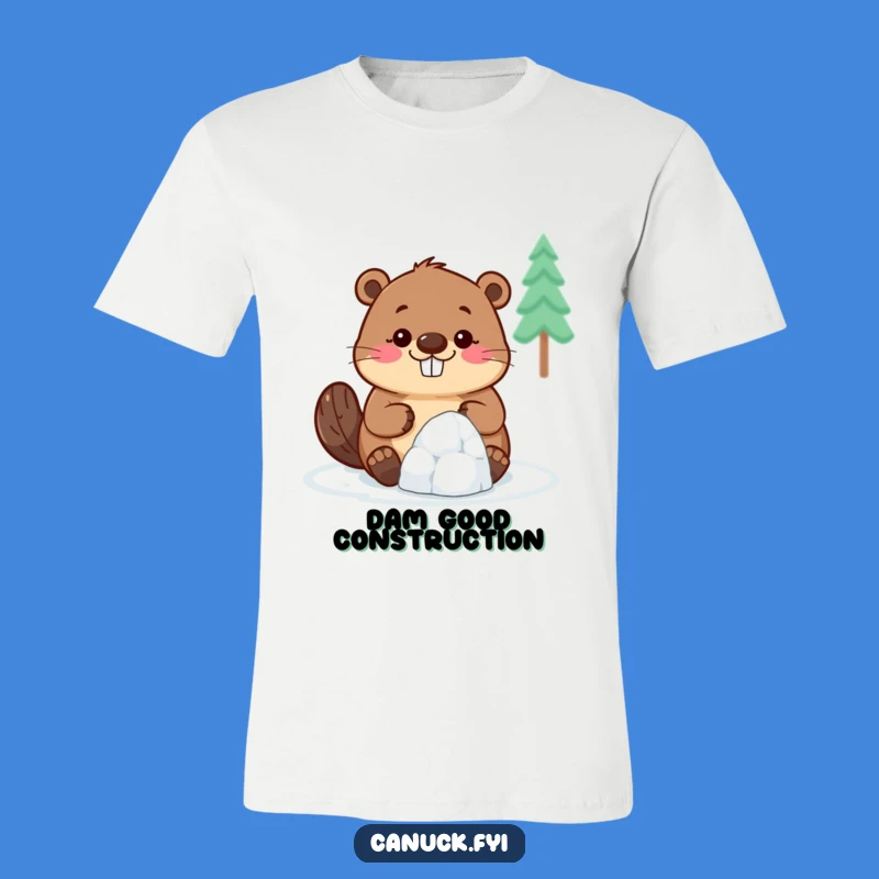 Funny Beaver T-Shirt: Tiny Igloo Builder, Big Smile, Humorous Novelty Tee, Great Gift