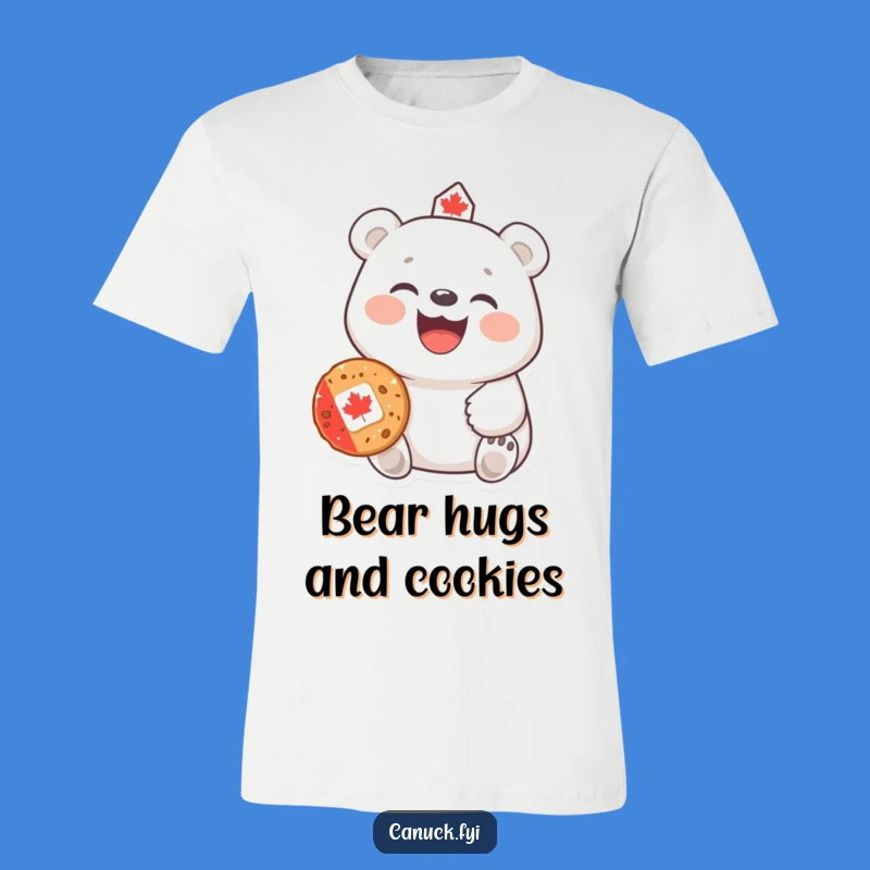 Funny Polar Bear T-Shirt: Canadian Cookie Treat, Hearty Laugh, Humorous Animal Tee, Great Gift