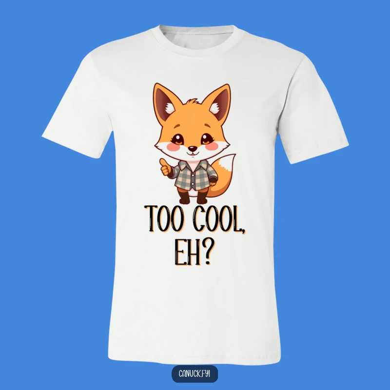 Funny Fox Plaid Tee - Playful Animal Nod, Casual & Cozy Gift Shirt