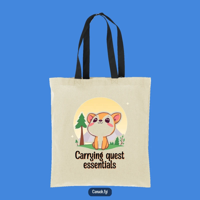 Funny Curious Animal Mountain Tote Bag - Carry Your Gear in Style