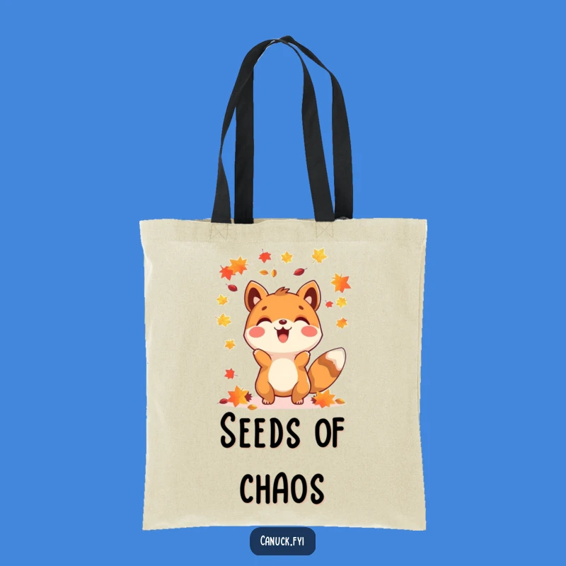 Funny Happy Animal Maple Seed Tote Bag - Carry Autumn's Delight